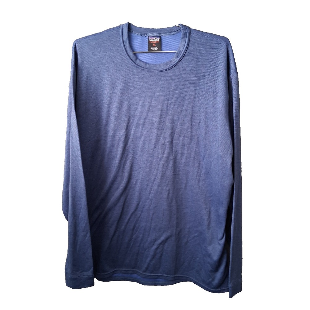 Vintage Patagonia Capilene Base Layer Long Sleeve  Shirt Men's XL Blue Made USA